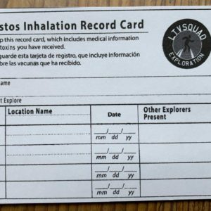 Asbestos Exposure Card