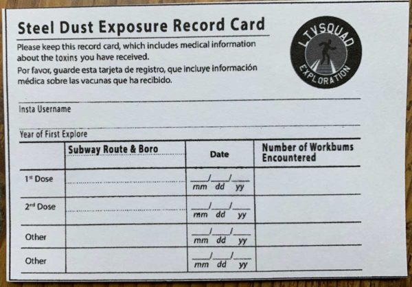 Steel Dust Exposure Card